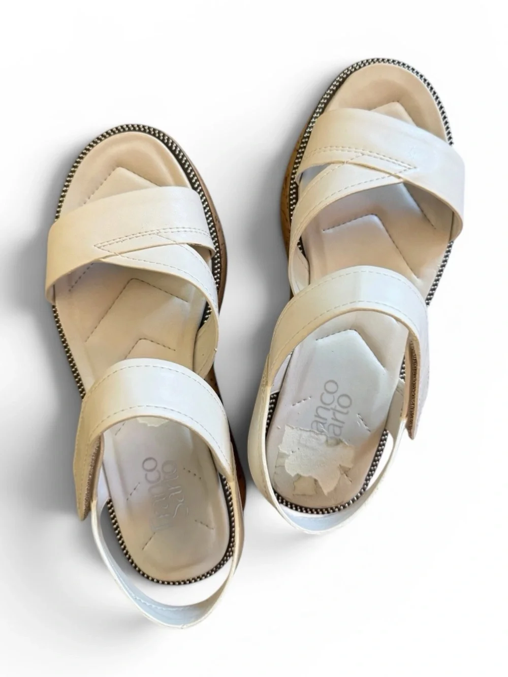 Sam Edelman white Platform Cork Sandals